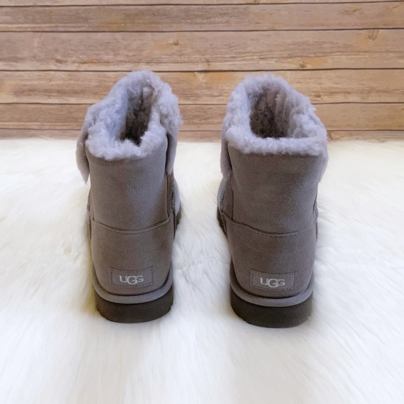 UGG Women’s Classic UGG Gem Mini Soft Amethyst Suede Boots - Picture 4 of 9